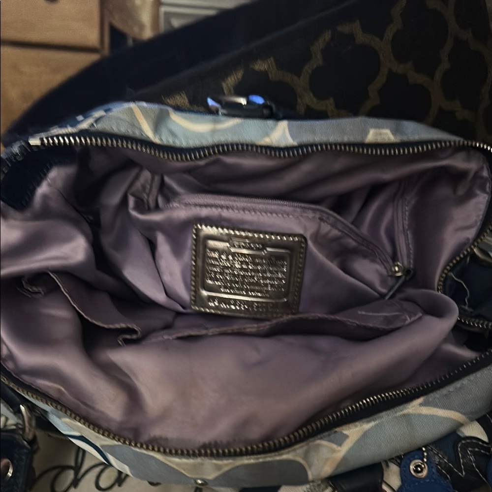 Coach Blue and Black Women's Bag